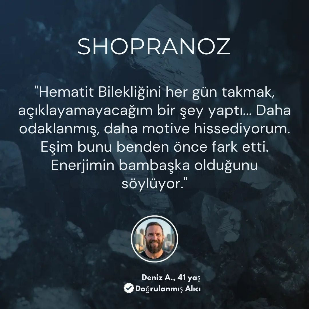 Güç ve İhtişam Hematit Bilekliği - Enerjinizi Yenileyin!