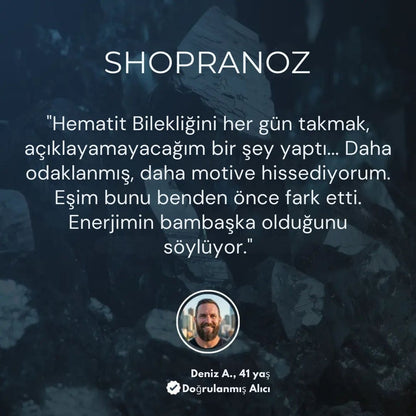 Güç ve İhtişam Hematit Bilekliği - Enerjinizi Yenileyin!