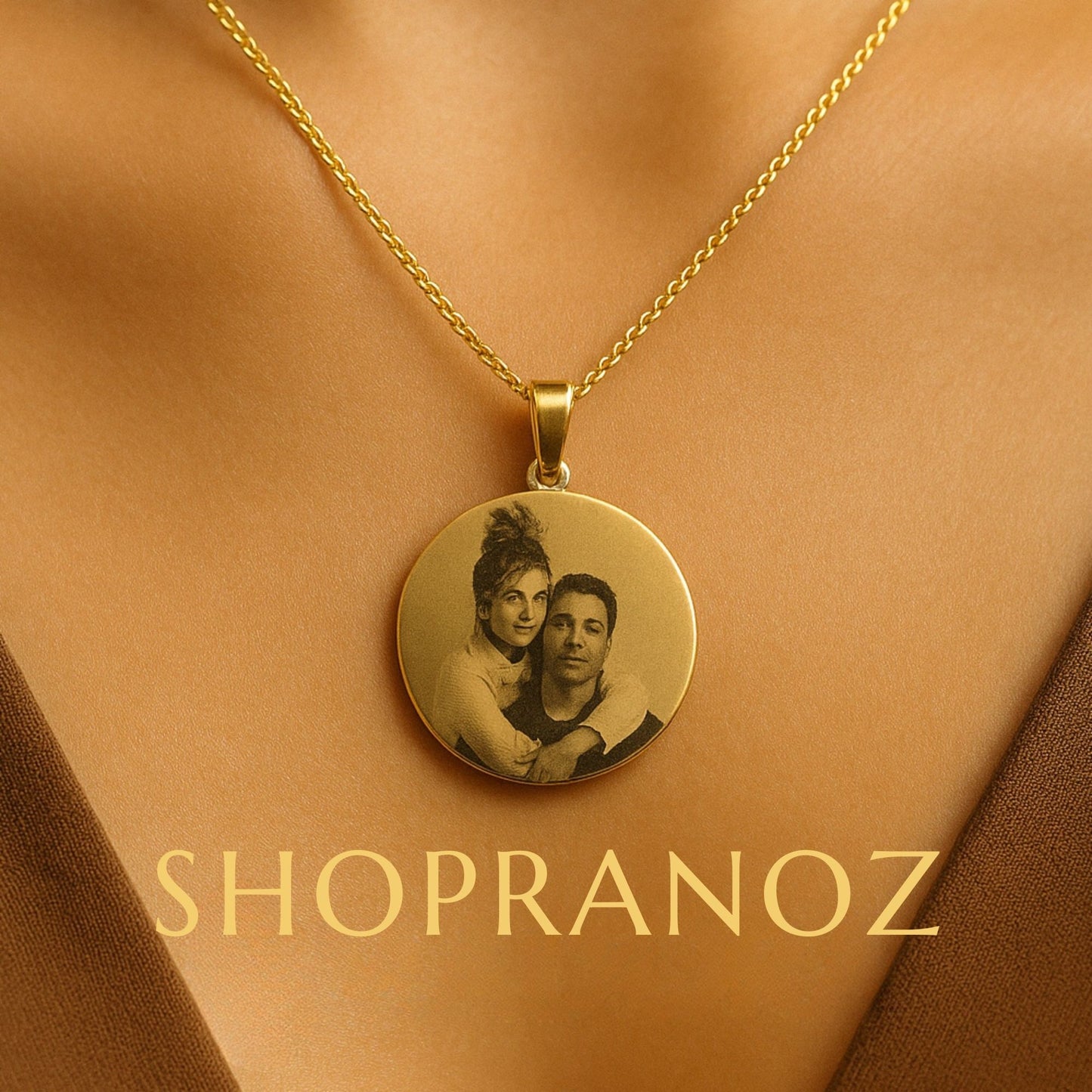 Kişiye Özel Fotoğraflı Yuvarlak Kolye
