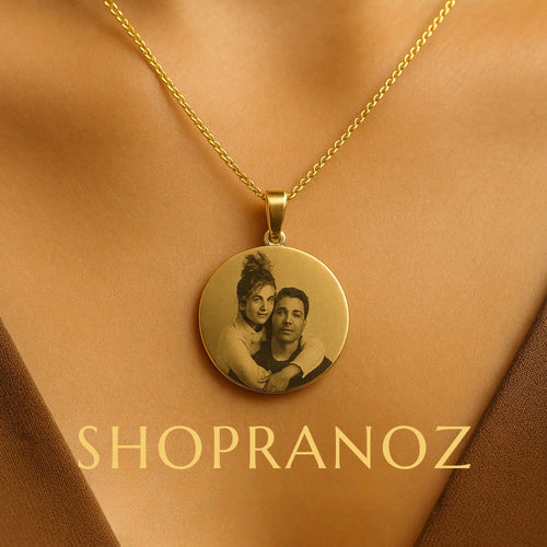 Kişiye Özel Fotoğraflı Yuvarlak Kolye
