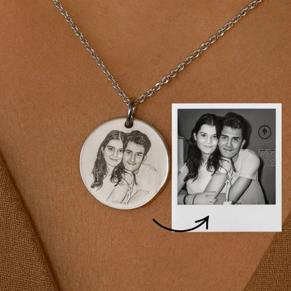 Kişiye Özel Fotoğraflı Yuvarlak Kolye